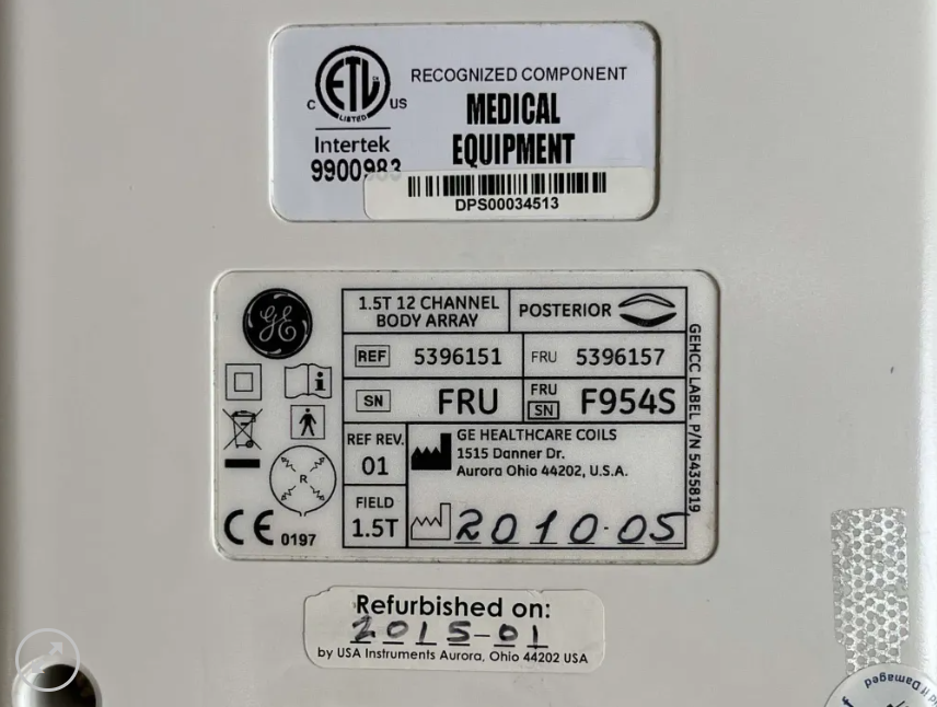 GE 12通道体部阵列线圈（后部）1.5T （正品）